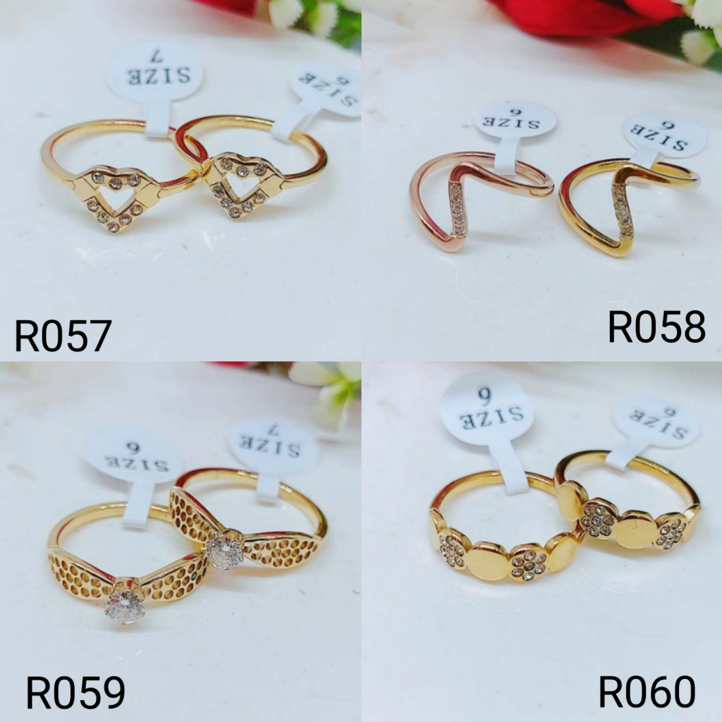 Cincin Titaium Permata Cantik Perhiasan Fashion R057/058/059/060