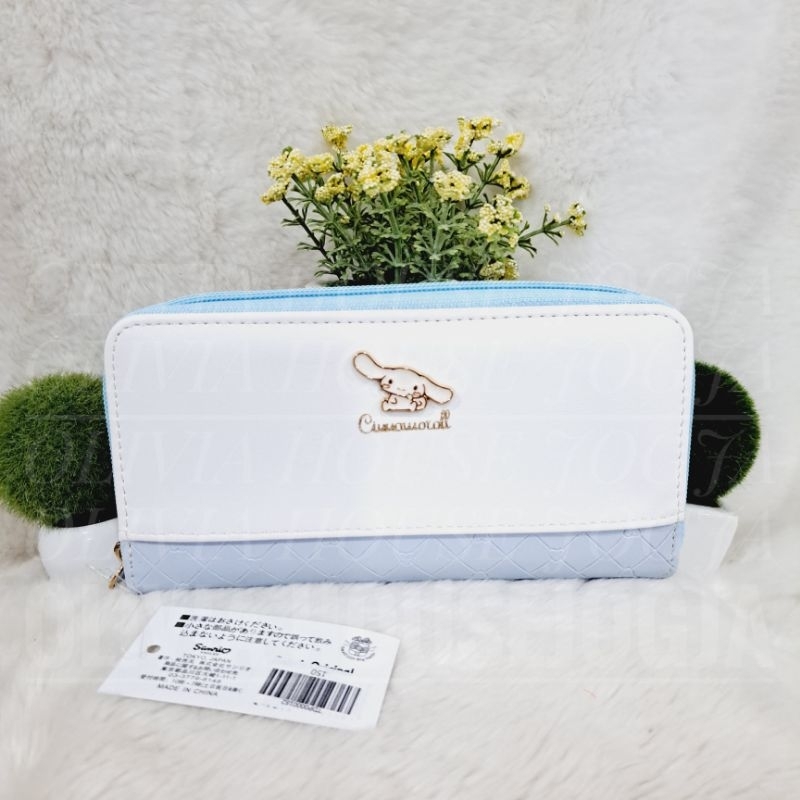 Dompet Cinnamoroll Emboss Tulisan Dompet Panjang Cinnamoroll Biru Putih Emboss Dompet Wanita Cinnamo