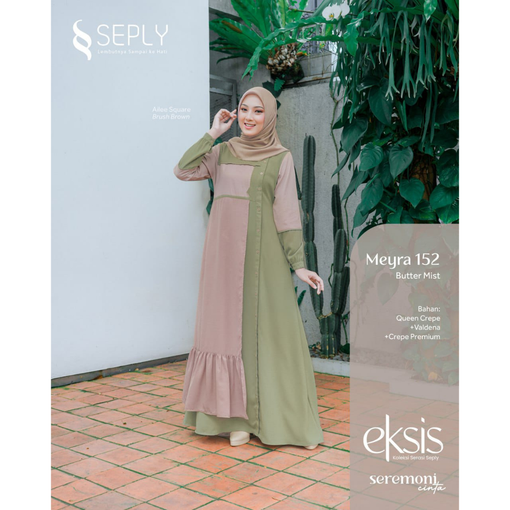 SARIMBIT SEPLY  BUTTER MIST - GAMIS HIJAU COKLAT - BAYAR COD  - SARIMBIT SEPLY EKSIS