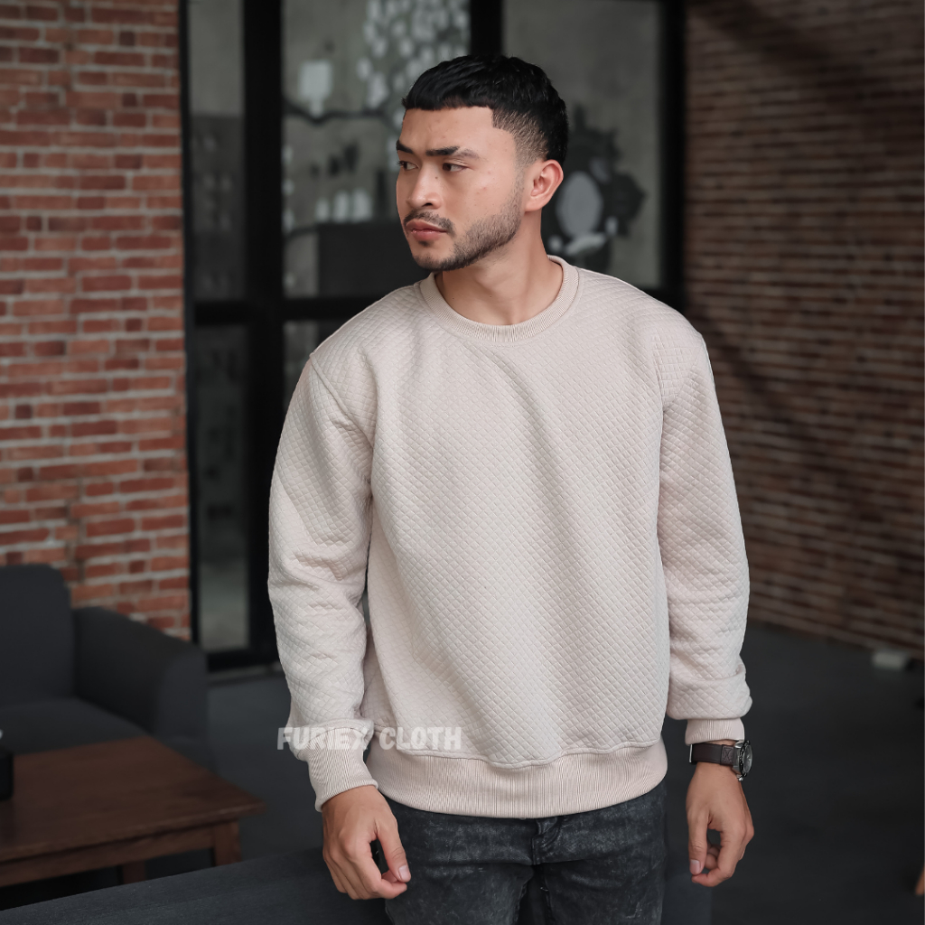 SWEATER COMFY crewneck basic polos | comfy crewneck | jaket pria knitt