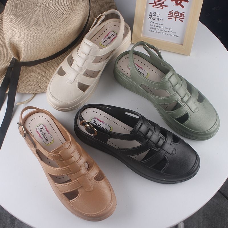 Sepatu jelly Wedges Tali Wanita Glory Import High Quality