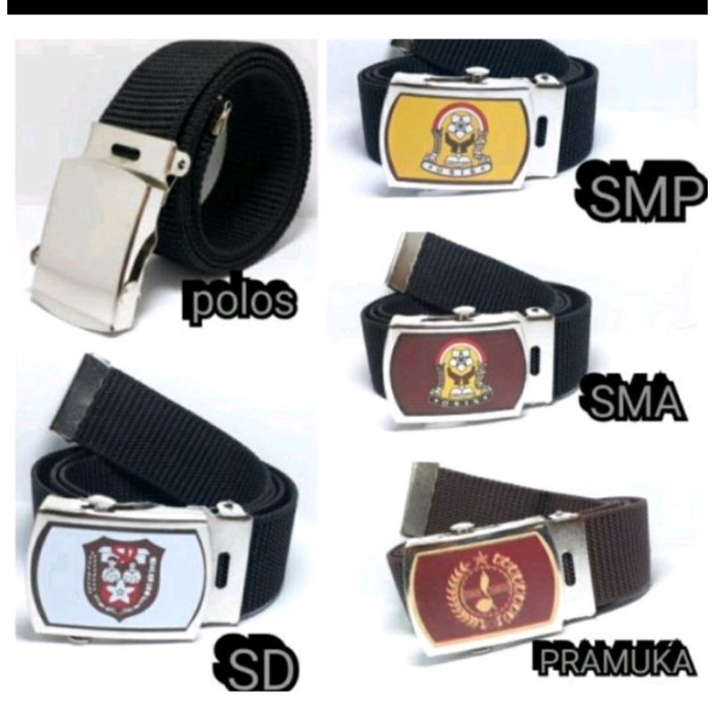 Sabuk Gesper Ikat pinggang Anak sekolah SD SMP SMA PRAMUKA Perlengkapan sekolah-3