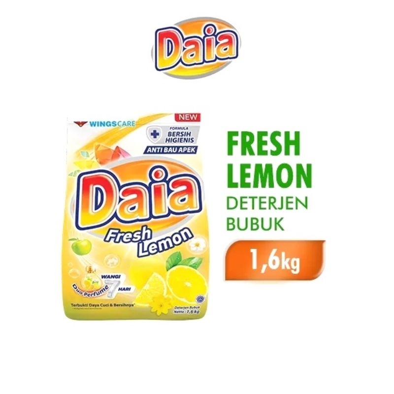 DAIA Detergent Bubuk - plus Softener  - 1800g / 1.8 kg / 1700g / 1.7 kg