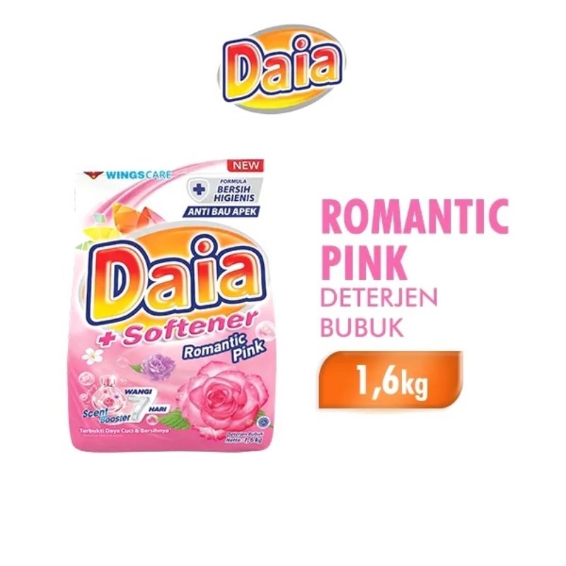 DAIA Detergent Bubuk - plus Softener  - 1800g / 1.8 kg / 1700g / 1.7 kg