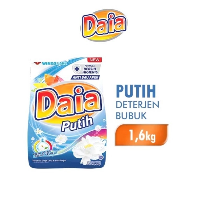 DAIA Detergent Bubuk - plus Softener  - 1800g / 1.8 kg / 1700g / 1.7 kg
