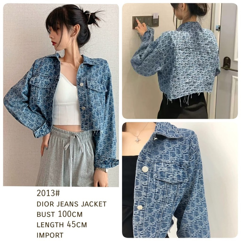 Dior Jeans Jacket Cewek Kekinian Trend Hits Baju Pakaian Wanita Import Bangkok