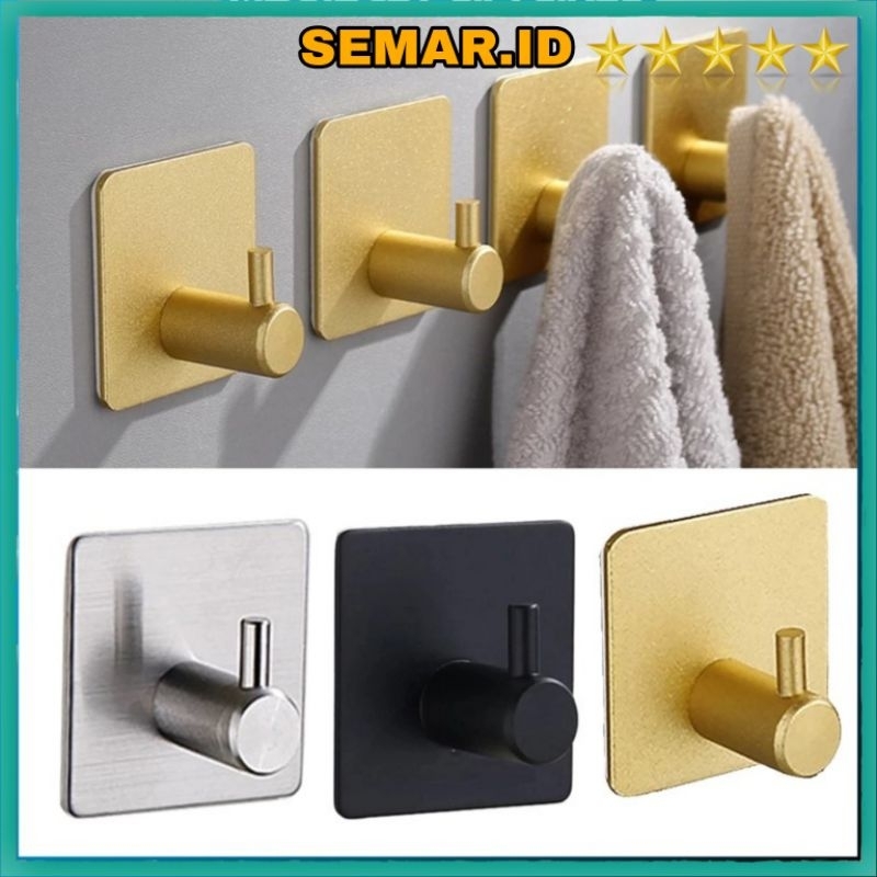 3M Gantungan Baju Dinding Tempet Hook Hanger baju stainless 1 Pc Kamar mandi bathroom