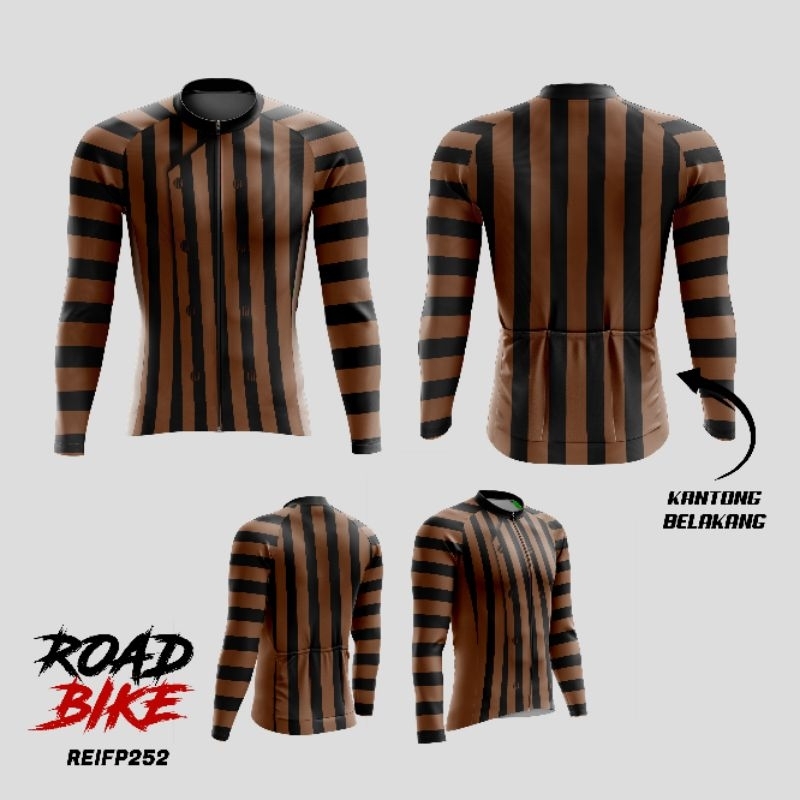 jersey sepeda rb roadbike lurik batik lengan panjang