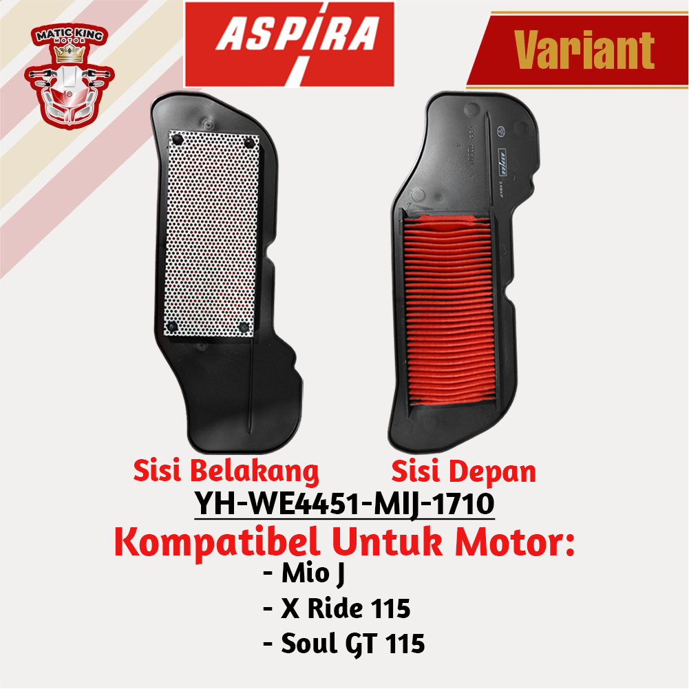 Filter Udara Hawa Yamaha Mio Sporty Smile Karburator 110 ORI ASLI Aspira Astra Otoparts YH-WE445-MIO-1710