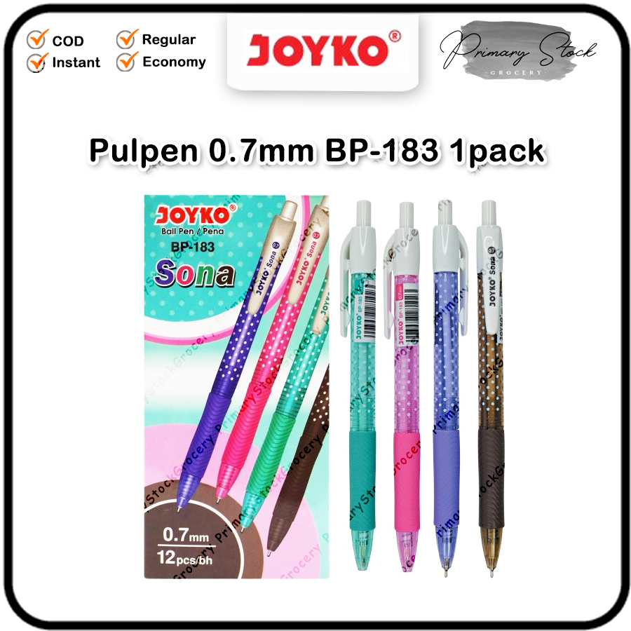 

Pulpen Cetek Sona JOYKO BP-183 BP 183 Bolpen Ballpoint Pen 0.7 mm Lusinan Pack