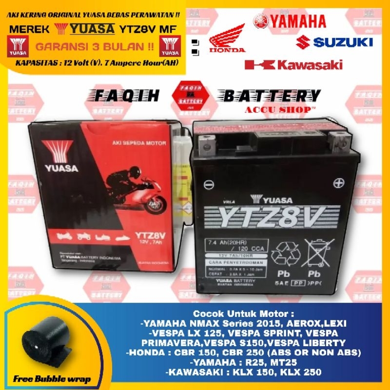 AKI MOTOR YAMAHA R25, CBR 250RR, KLX150, MT25, XMAX YTZ8V ORI MF