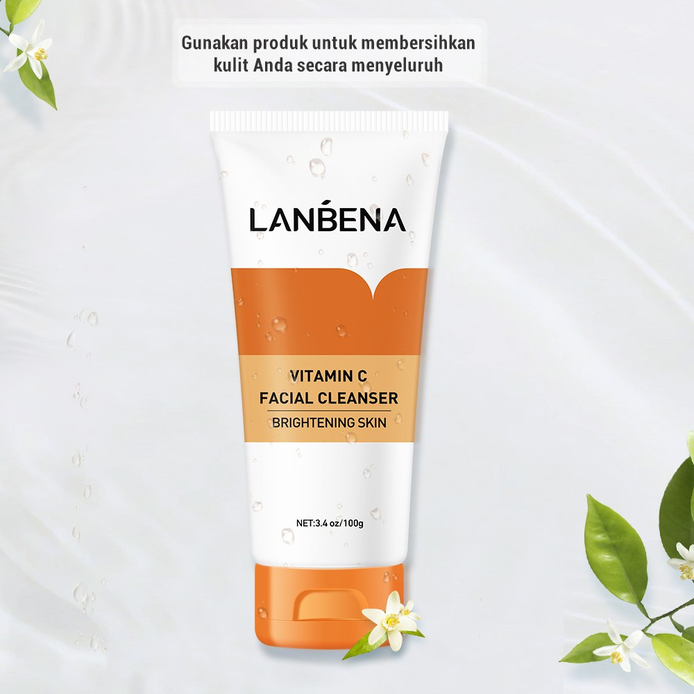 ✨ AKU MURAH ✨ LANBENA Whitening Vitamin C Facial Cleanser Wash