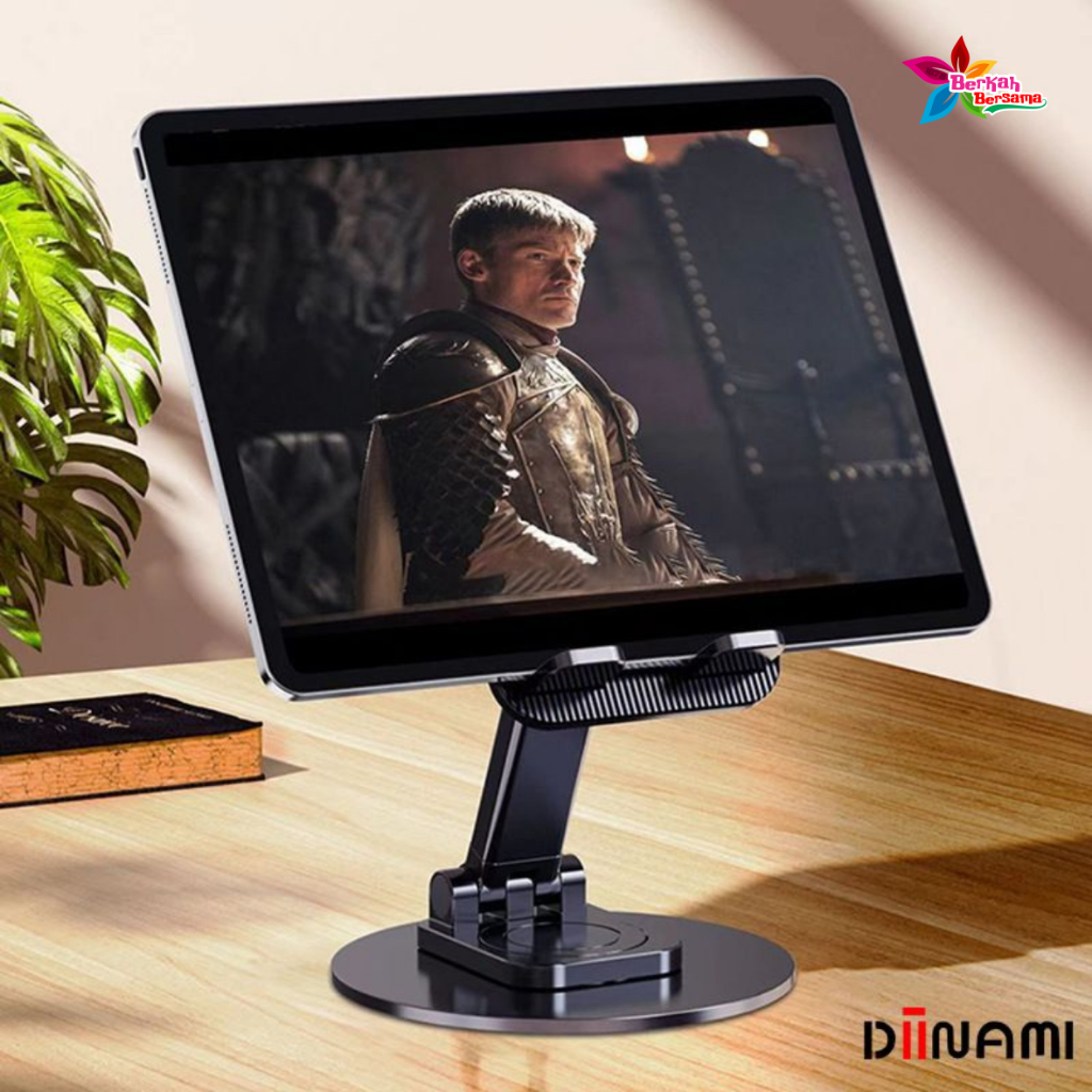 DIINAMI HM-1 Holder HP BESI phone Holder stand hp Tab &amp; iPad universal Holder lipat besi dimeja dudukan hp bisa puter 360 derajat BB8291