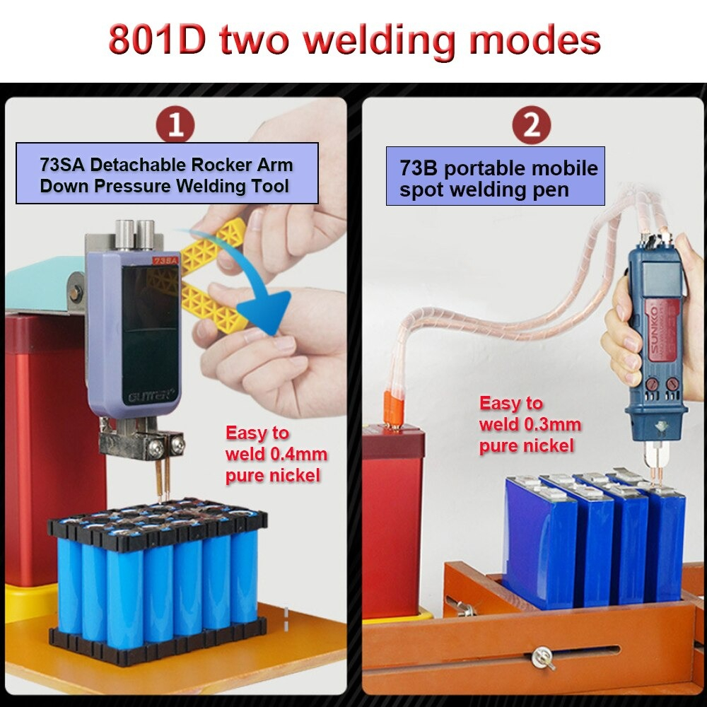 GLITTER Mesin Las Pulse Spot Welding Machine 12KW 220V - 801D - Red