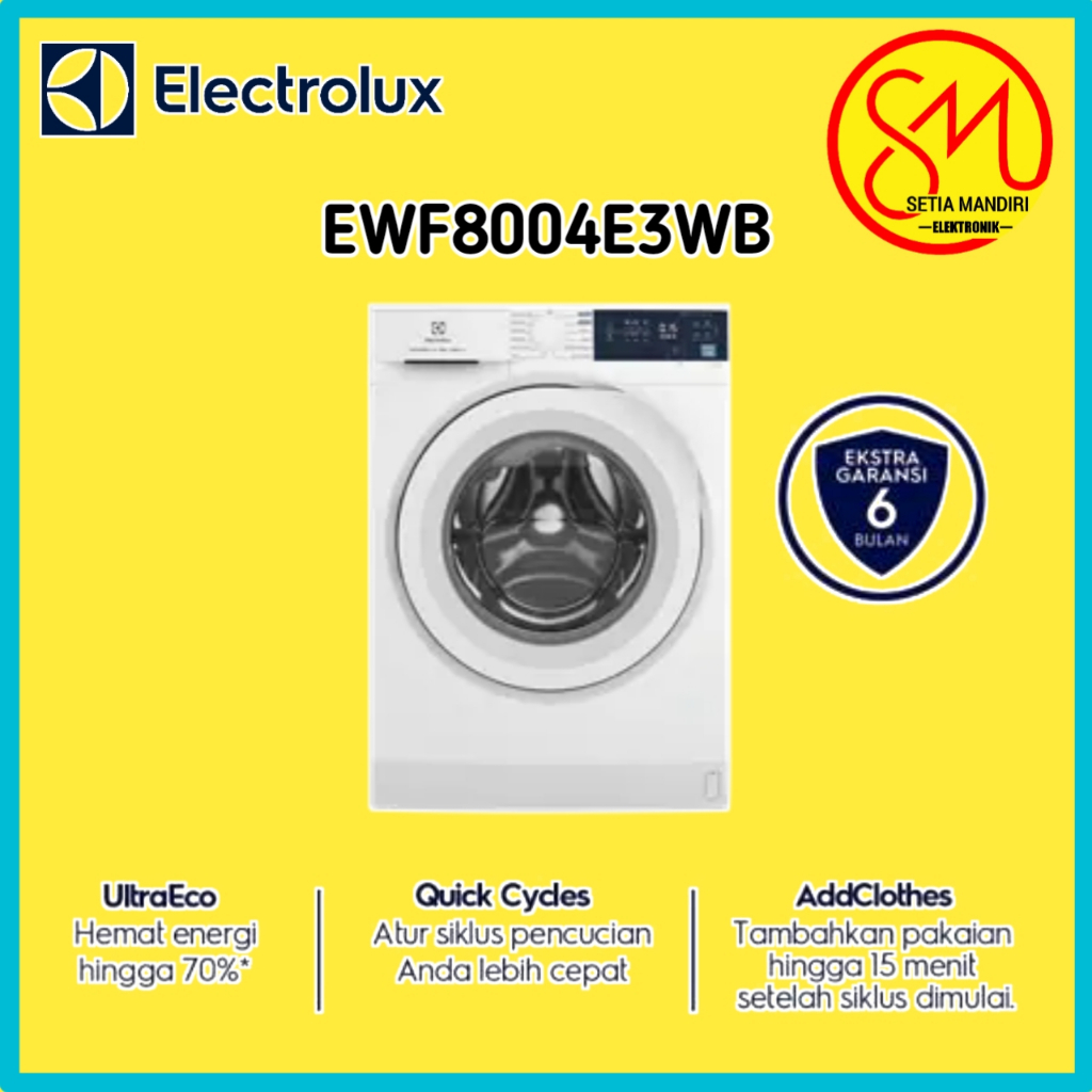 Mesin Cuci ELECTROLUX EWF8004E3WB / EWF 8004 E3WB / EWF 8004E3WB