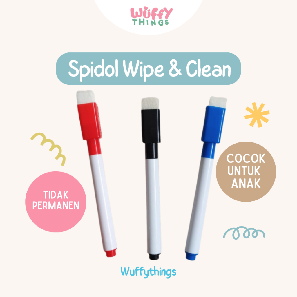 

Wipe And Clean Spidol (Dilengkapi Penghapus)