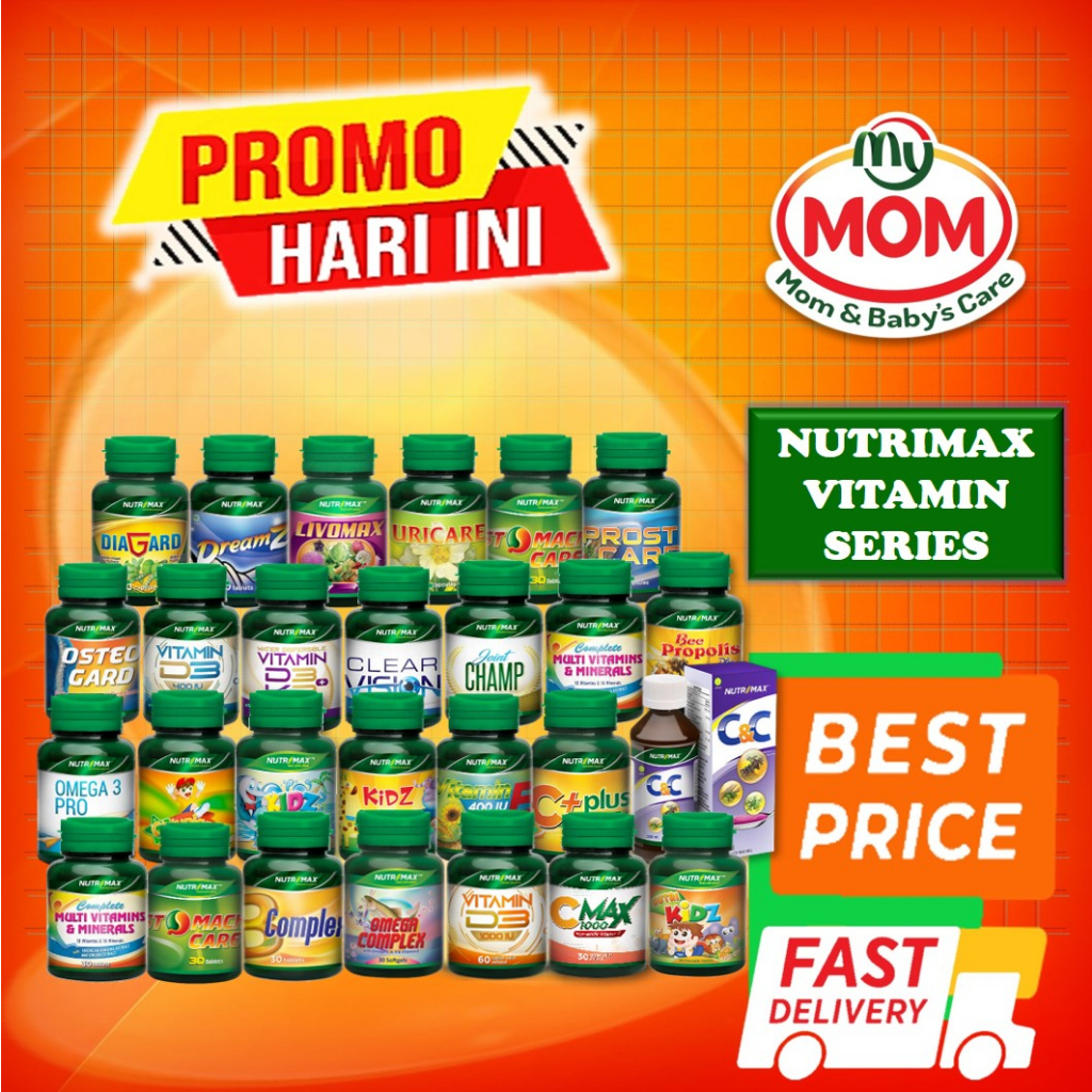 [BPOM] Nutrimax Nutri Kidz Isi 30 Tablet (Bisa Dikunyah) / Nutrimax Vitamin C+ NutriKidz / MY MOM