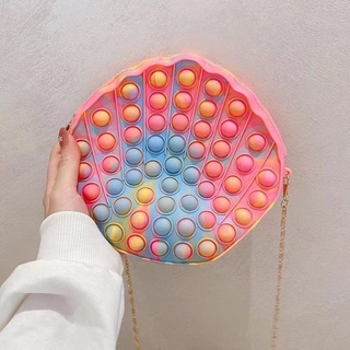 TAS POP IT SELEMPANG PEARL RAINBOW MUAT HP [SWEETSPACE]