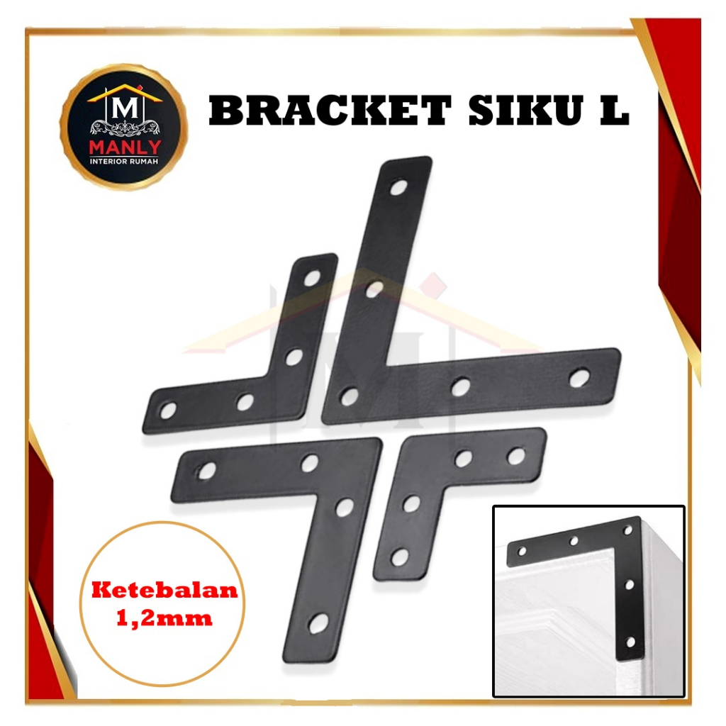 Frame Siku L Segitiga Stainless / Konektor Connector sambungan rata 4 x 4, 6 x 6, 8 x 8