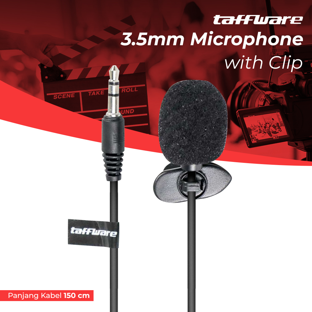 3.5mm Microphone with Clip for Smartphone / Laptop / Tablet PC - OMCS6WBK Black