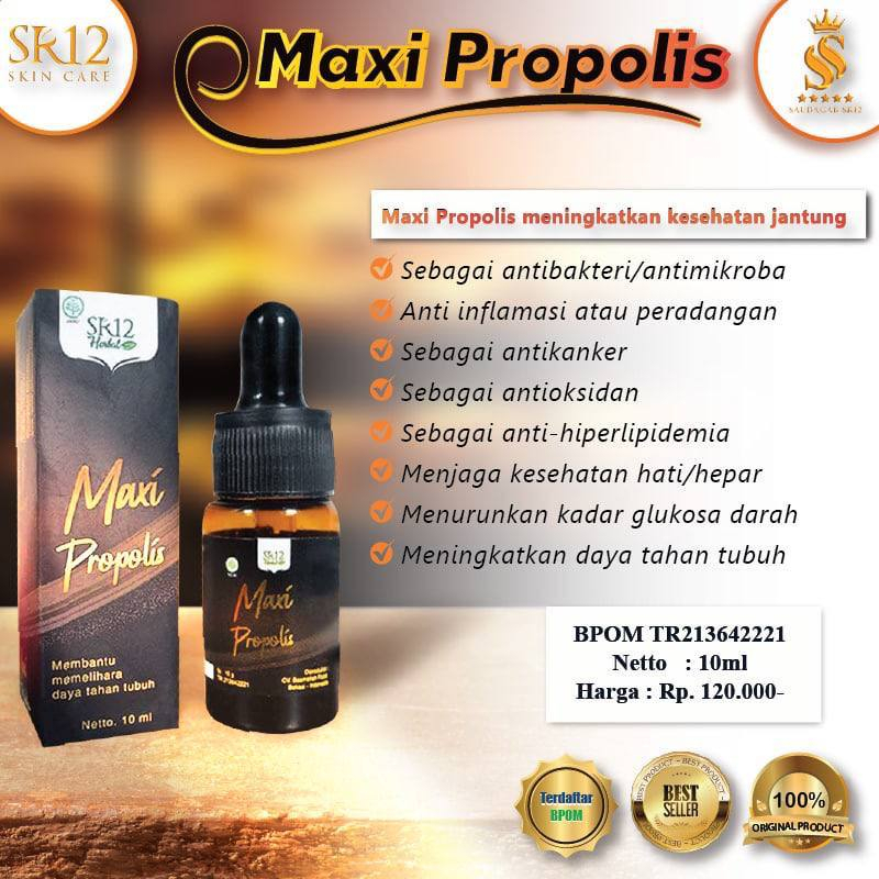 MAXI PROPOLIS SR12 100% Produ Herbal | Menjaga Daya Tahan Tubuh | Menrunkan Glukosa Darah