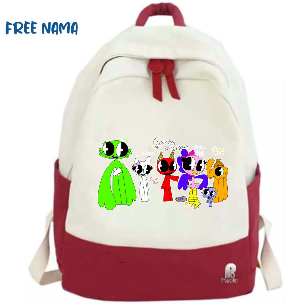 TAS RANSEL BACKPACK ANAK SEKOLAH MOTIF GAME GARTEN OF BANBAN VERSI ART UNISEX (FREE NAMA)