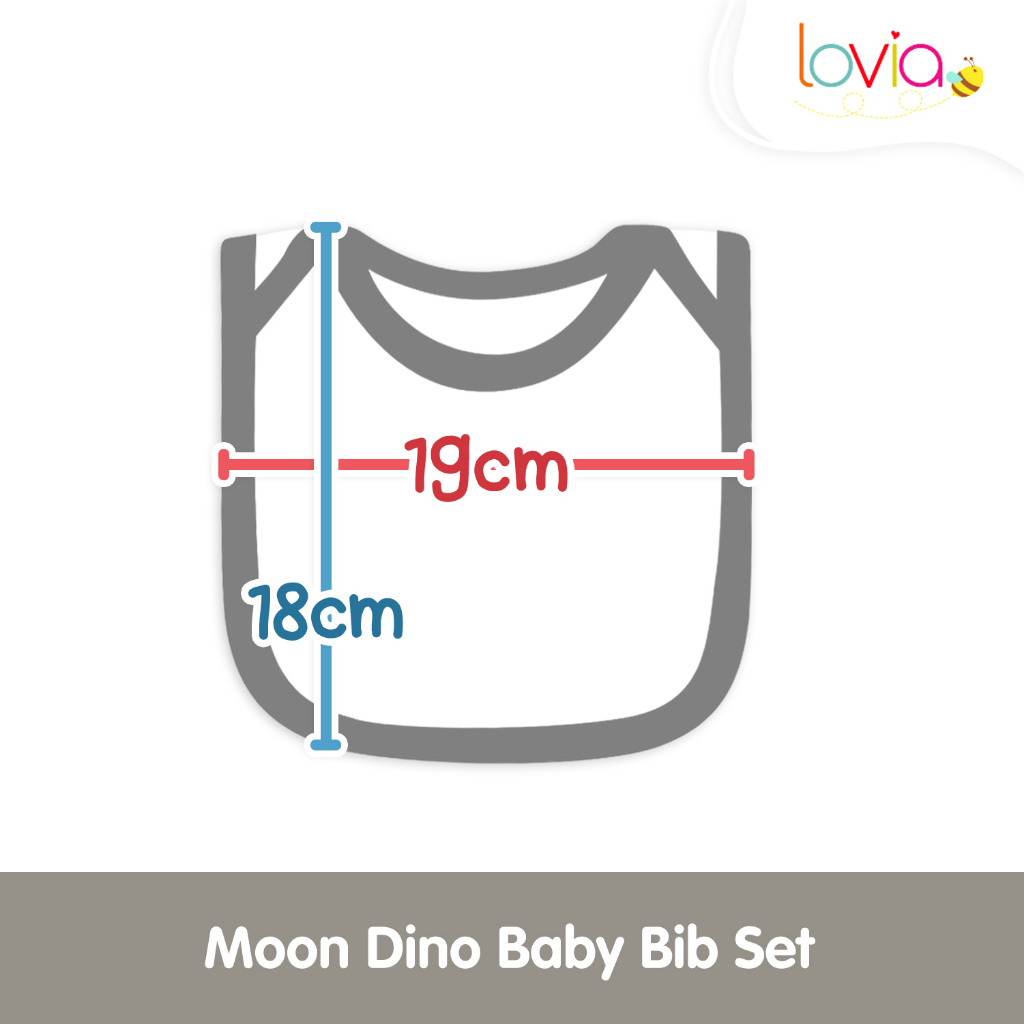 Kiddy Moon Dino Baby Bib Set / celemek bayi / 47010