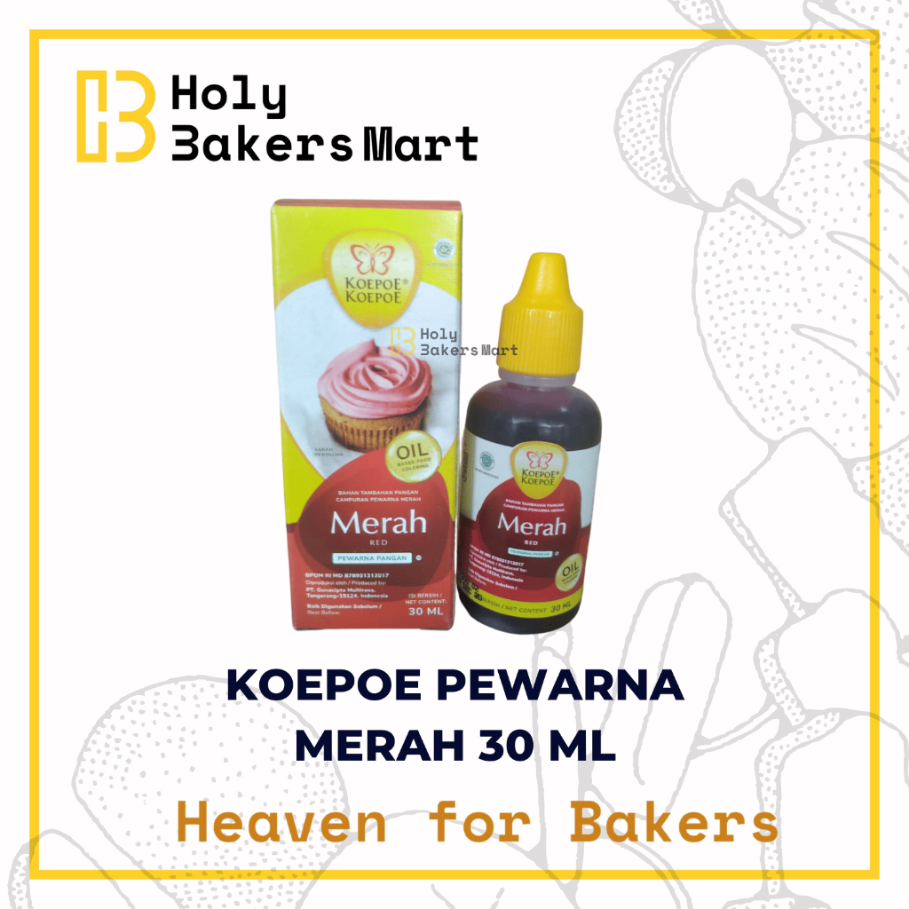 

PEWARNA KOEPOE OIL BASE MERAH 30 ML / PEWARNA MAKANAN / KOEPOE / OIL BASE / PEWARNA OIL BASE