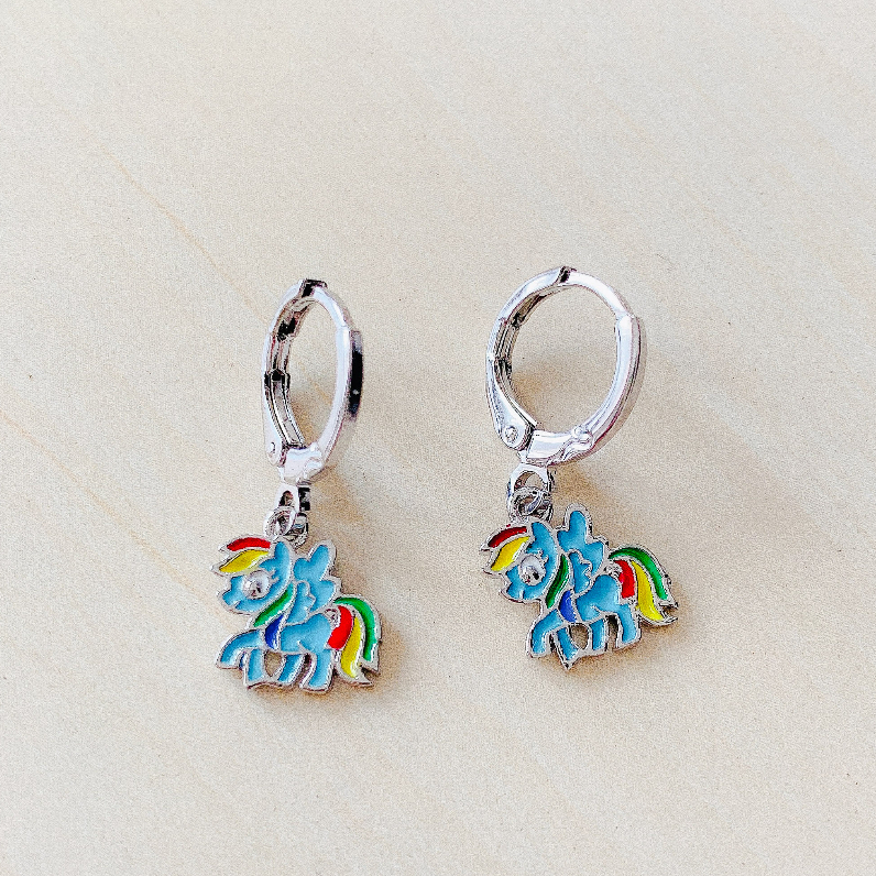 Anting Anak Kuda Poni Pelangi Silver