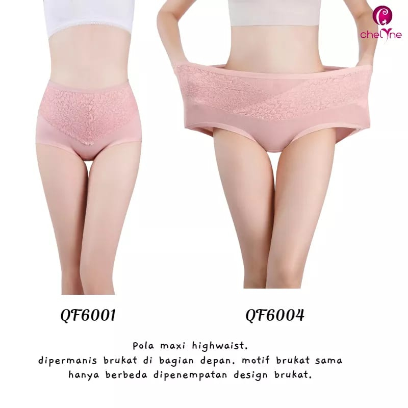 CD Wanita Big Size Chelyne QF6001/QF6004 Bahan Kaos Spandex - Super Jumbo