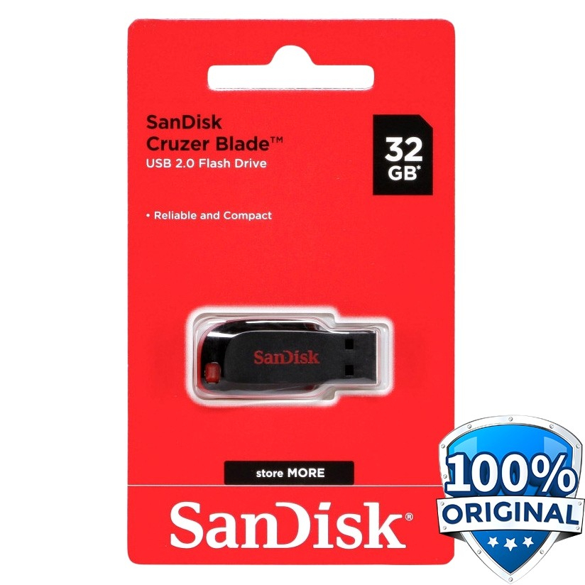 ORIGINAL FLASHDISK SANDISK 128GB SANDISK 64GB SANDISK 32GB SANDISK 16GB CRUZER BLADE CZ50 GARANSI RESMI