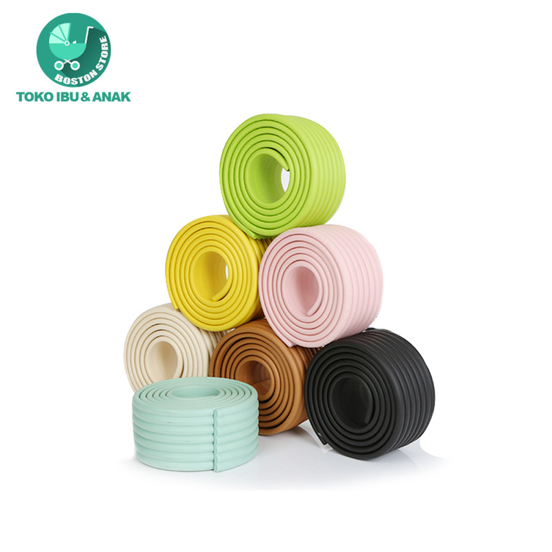 Bostonstore Pelindung Sudut Meja Kursi Tangga Pengaman Anak / Corner Protector / Siku Busa Karet Pinggiran 2m / Pelindung Sudut Meja / Pelindung Sudut Meja Kaca / Pelindung Sudut Meja 2 Meter Siku 2M ROLL / Pelindung Sudut Meja Motif L