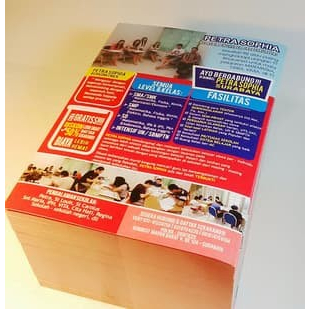 

Cetak Brosur/Flyer A4 1 sisi Art Paper 150g