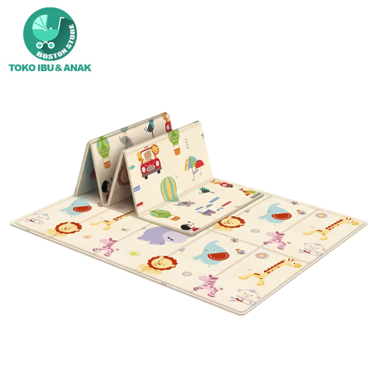 Bostonstore Karpet merangkak bayi Waterproof Baby playmat foam lipat panjang 180cm / Karpet Bayi Merangkak / Karpet Bayi Ompol / Karpet Bayi Playmate / Karpet Bayi Anti Air / Karpet Bayi Merangkak Tebal Jumbo / Karpet Bayi Tebal / Playmat  Bayi / Playmate