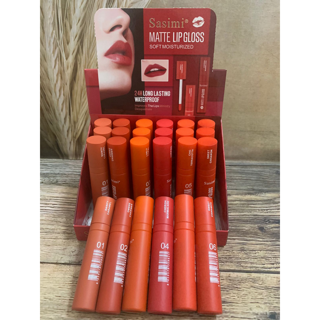 [ SALE 6 PCS ] MATTE LIP GLOSS SASIMI SOFT MOISTURIZED/SASIMI LIPCREAM S950