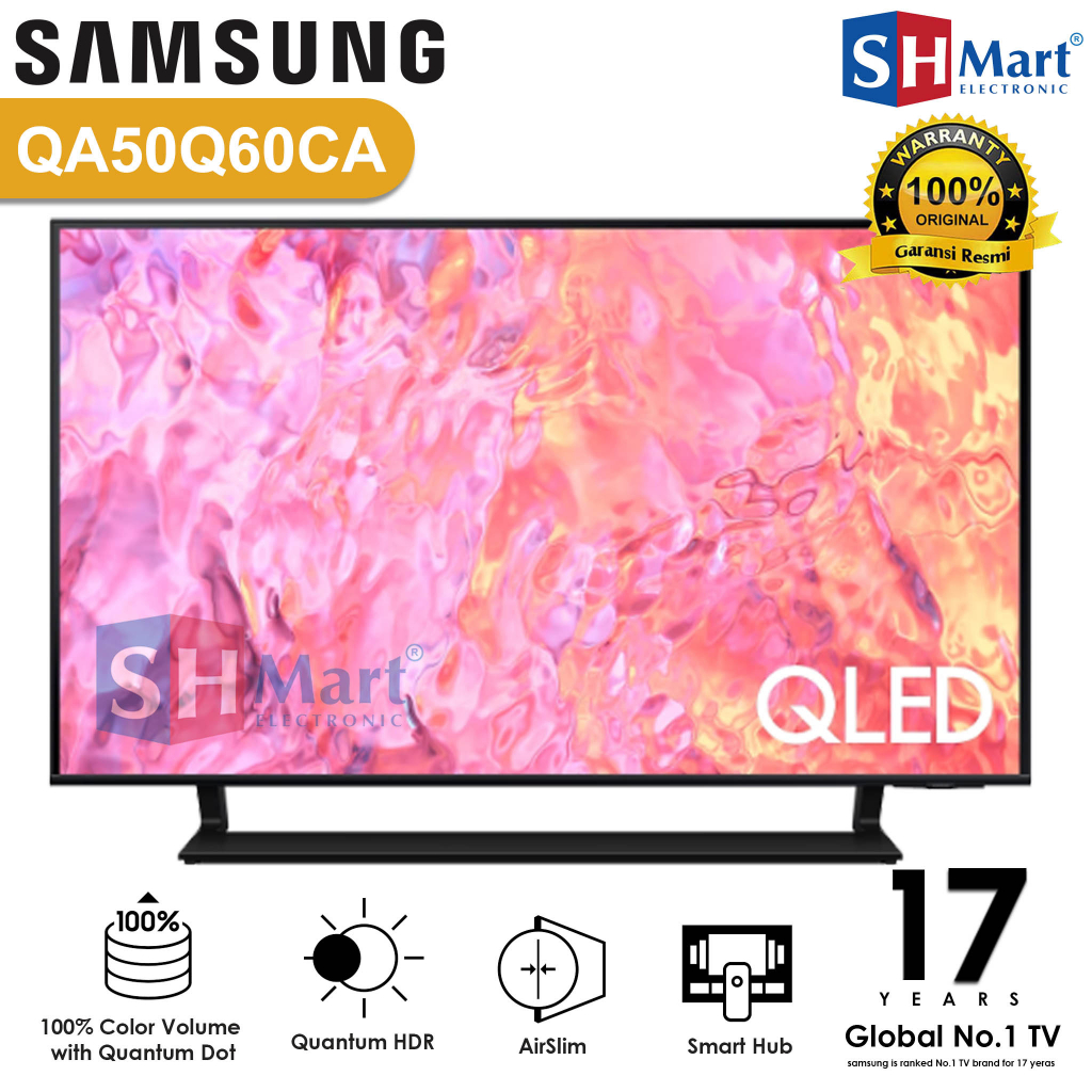 QLED SAMSUNG SMART TV 50 INCH 50Q60CA QA50Q60CAKXXD UHD 4K NEW 2023 GARANSI RESMI