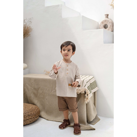 Little Folk Liam Pants - Celana Pendek Anak Short Pants Chino Khaki Shorts Basic Cotton Lembut