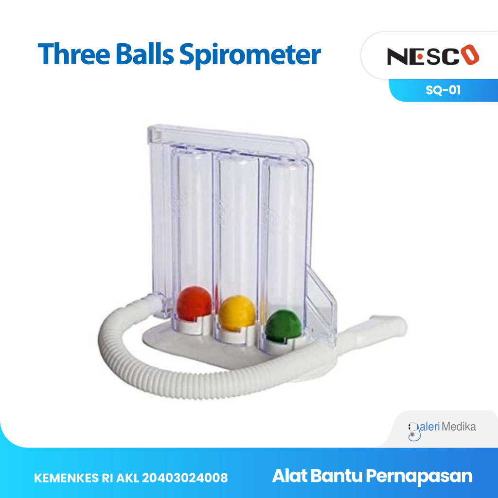 Nesco SQ-01 Three Balls Spirometer / Nesco SQ-01 Spirometri Ball Alat Bantu Latihan Pernapasan