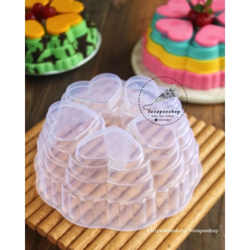 Cetakan Puding Valentine / Cetakan Pudding Hati / Loyang Puding Plastik