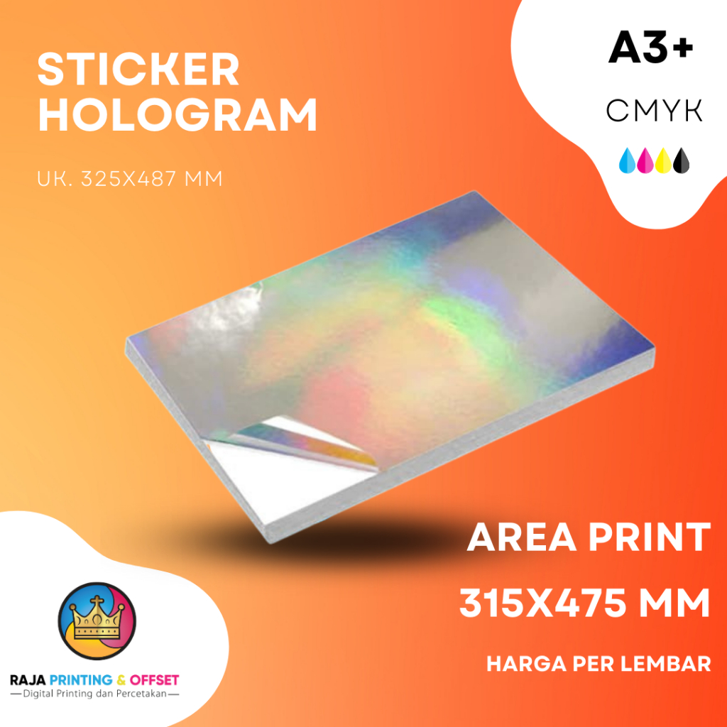 

DIGITAL PRINT A3+ Cetak Sticker Stiker Hologram