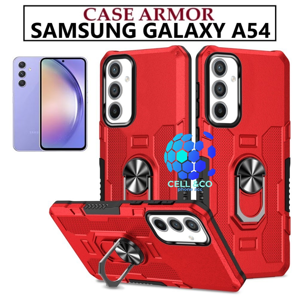 Case Armor SAMSUNG GALAXY A54 Iring Cincin Magnetic Kesing Hp Protect kamera Premium Hard Case Standing Robot Pelindung Kamera