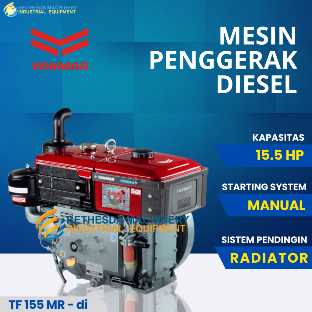 Mesin / Diesel Penggerak TF 155 R-di YANMAR 15.5HP / 15.5 PK Radiator