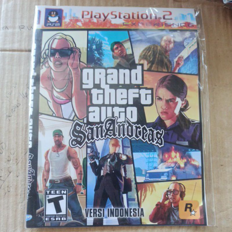 KASET PS2 GTA sanAndreas versi Indonesia Kaset copy DVD-R