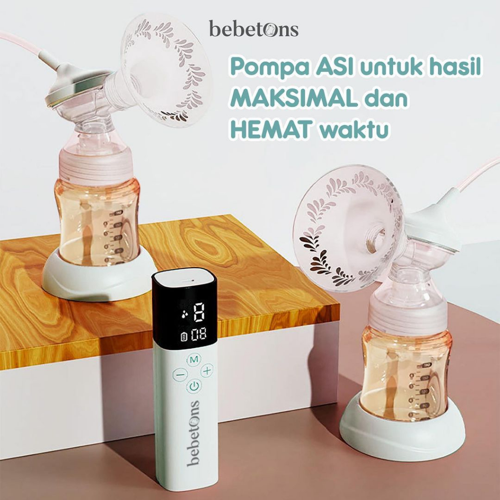 Bebetons Palm Breastpump Pompa Asi Rechargable Dual Pumping Original Termurah By Mallpompaasi