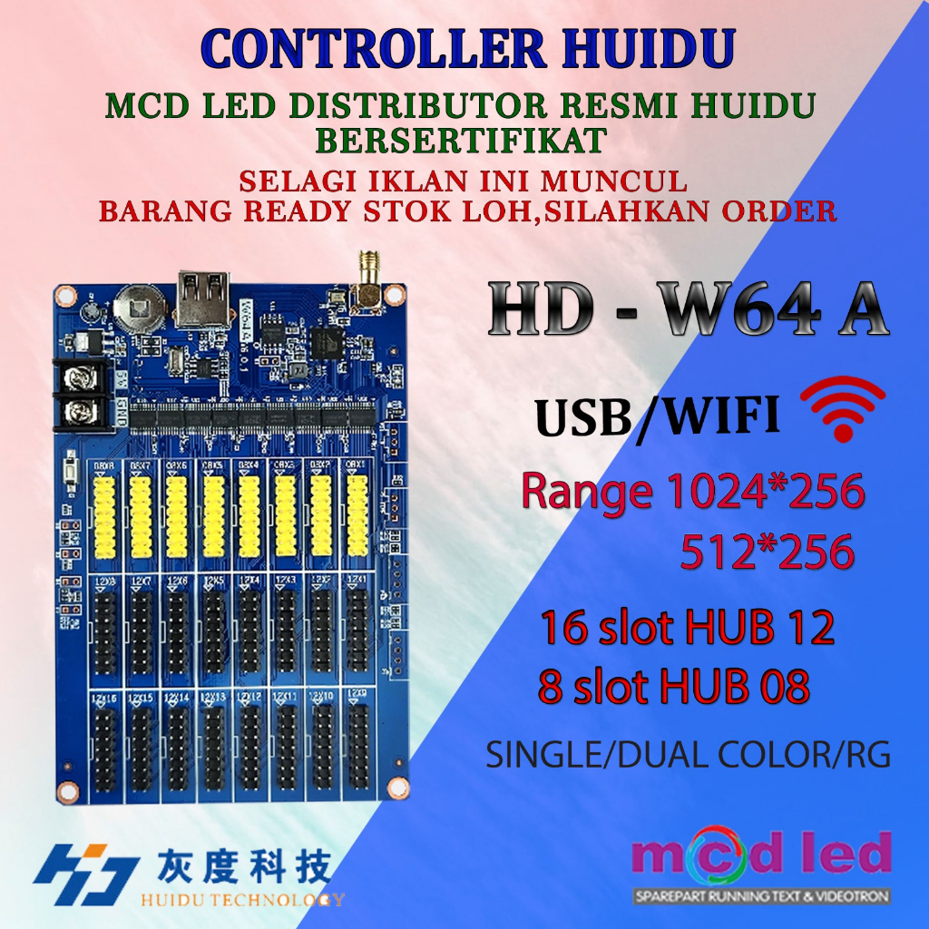 HUIDU HD W64 A KONTROLER RUNNING TEXT