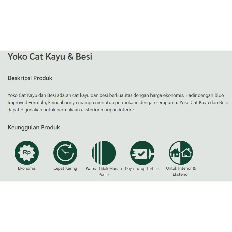 Cat Minyak Kayu Besi Plastik Yoko 0.7 L Gloss Matt Doff Mengkilap Avian Brands