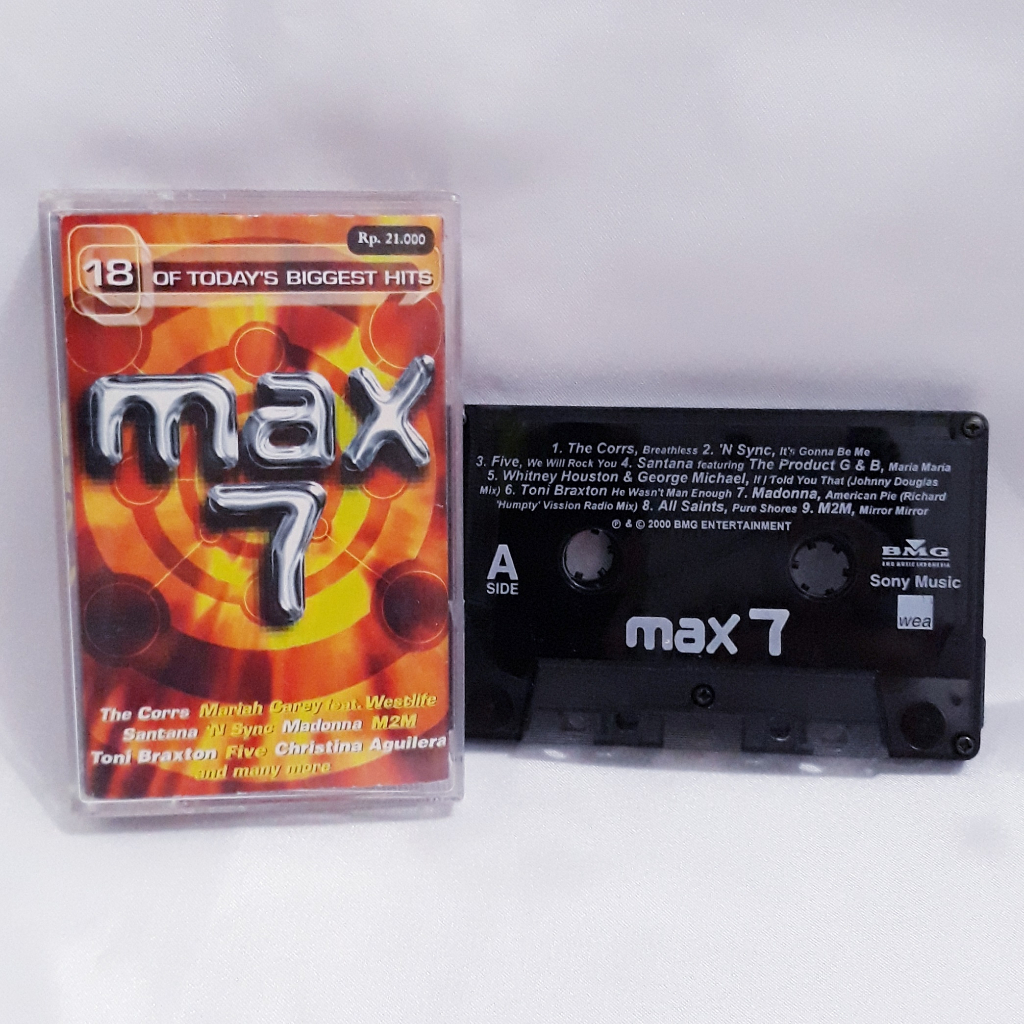 Kaset Pita Tape Max 7 18 of Today's Biggest Hits