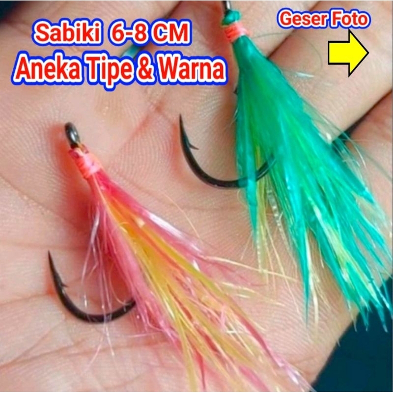 Sabiki Umpan Kotrekan Bahan Dari Tali Rafia Sabiki KILAP untuk JIG 10-80g