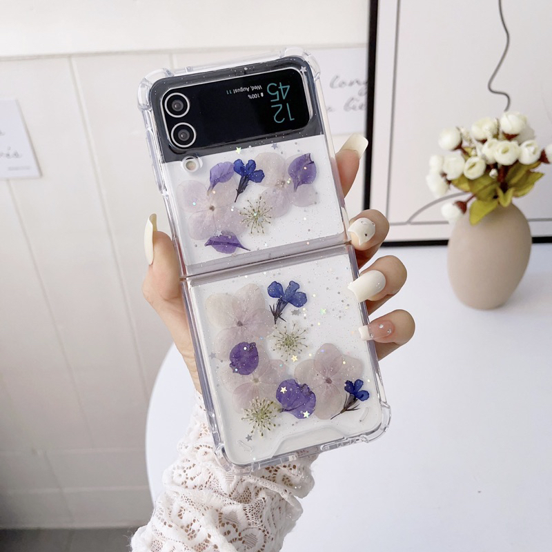 SAMSUNG Z FLIP 4 Z FOLD 4 FLIP4 ZFLIP4 ZFOLD5 ZFLIP4 ZFLIP 3 Motif Bunga Kering Dried Flower Glitter Readystock ZFLIP5 READY