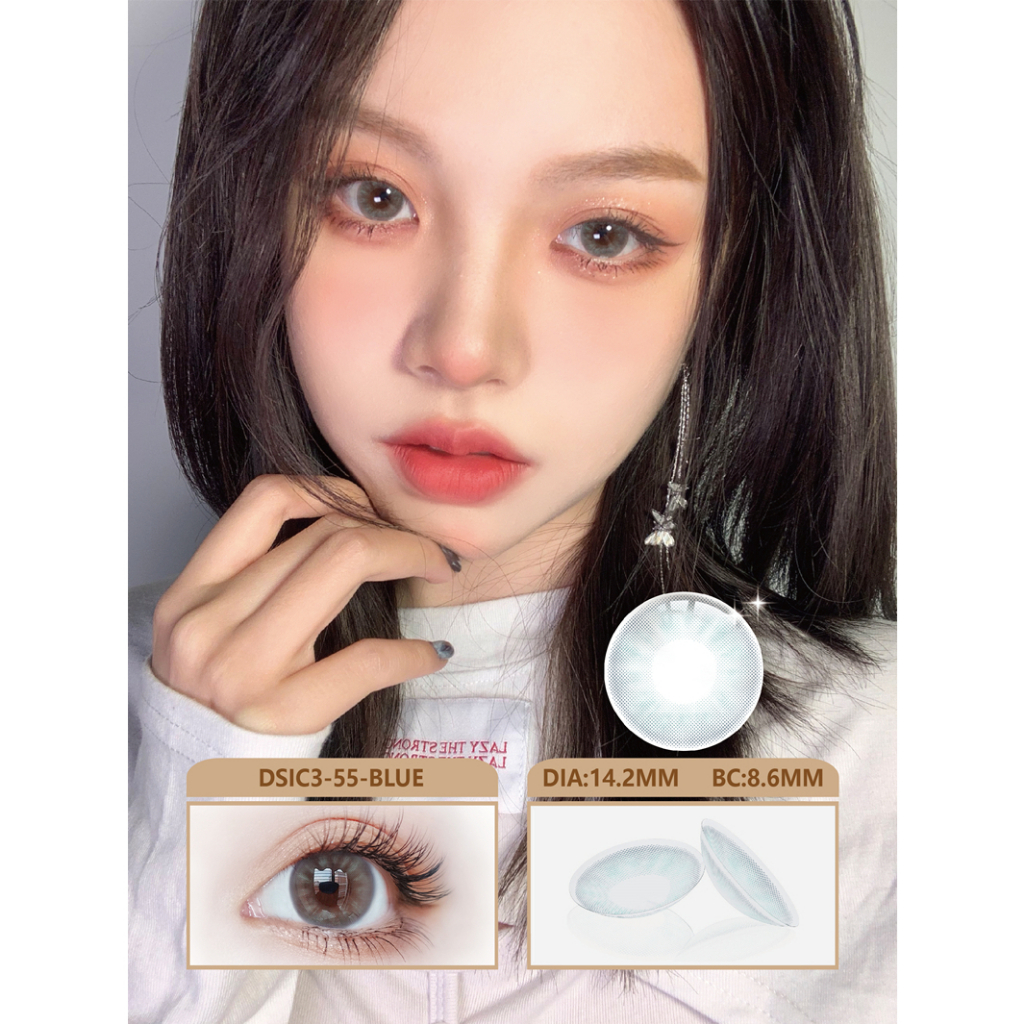 （COD）softlens minus(0.00-4.00)1 sepasang lensa kontak warna/softlens/soflen/soflens/soflens minus/soflens 14 mm/softlens 14 mm